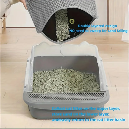 Anti-Splash EVA Double-Layer Cat Litter Mat